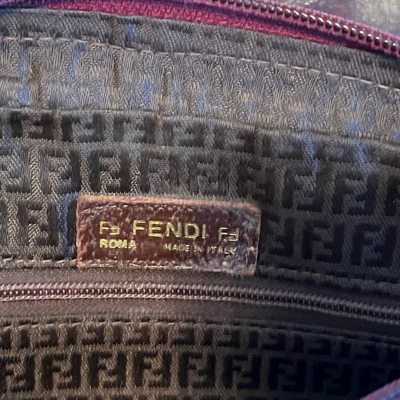 RARE Vintage FENDI ITALY intrecciato brown Leather Crossbody 60's shoulder bag - Picture 5 of 16